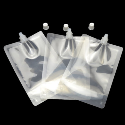 10~50x100ml~500ml Klarsicht Ausgießerbeutel Standbodenbeutel Flüssigkeitsbeutel Flachmannbeutel mit Kappe