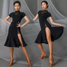 Latin Rumba Ballroom Practice Dance Dress Salsa Cha Cha Performance Dancewear