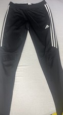 Woman's Adidas Pants Tiro 17 Training Sz Small Black w/ White Stripes BS3685