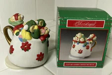 Vintage House Of lloyd ( Mice Cup Of Cheer Musical Figure Plays Christmas Carols