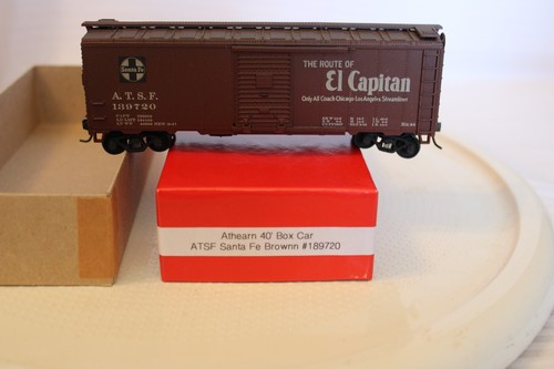 Athearn escala HO, coche de caja 40', Santa Fe El Capitán, marrón #1189720 K-Ds | Zustand: Used