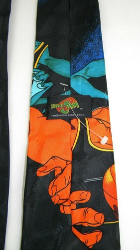 Space Jam Krawatte Vintage 1996 Looney Tunes Taz & Aliens Basketball Warner Bros. - Bild 4 von 12