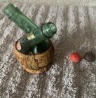 Vintage Salt/Pepper Shakers Wrapped Wine Bottles  4 INCHES TALL — photo 7