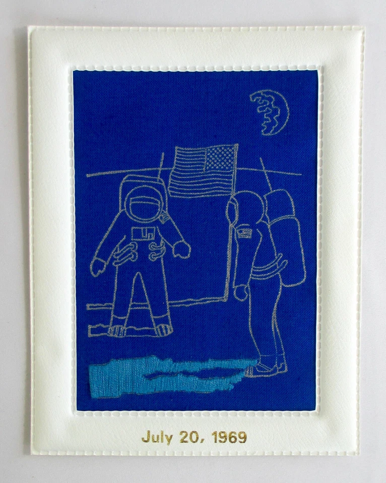 RARO De Colección 1969 Apolo 11 Alunizaje HISTORIA COSTURA Kit Bordado Boye Foto 4 de 4