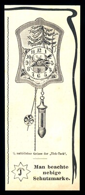 Alte Werbung Reklame 1902 Junghans Tick-Tack Uhr
