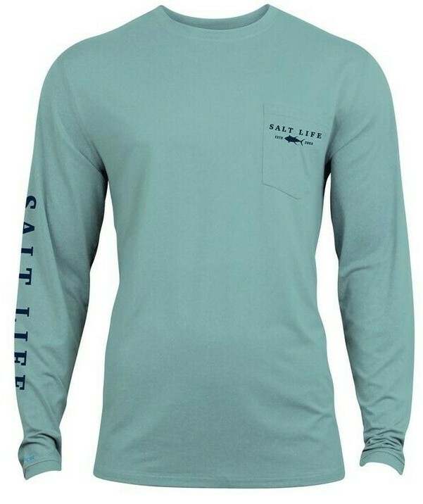 Men's Salt Life "Hammock Time" Long Sleeve Graphic T-Shirt - Grapefruit Color, New With Tags