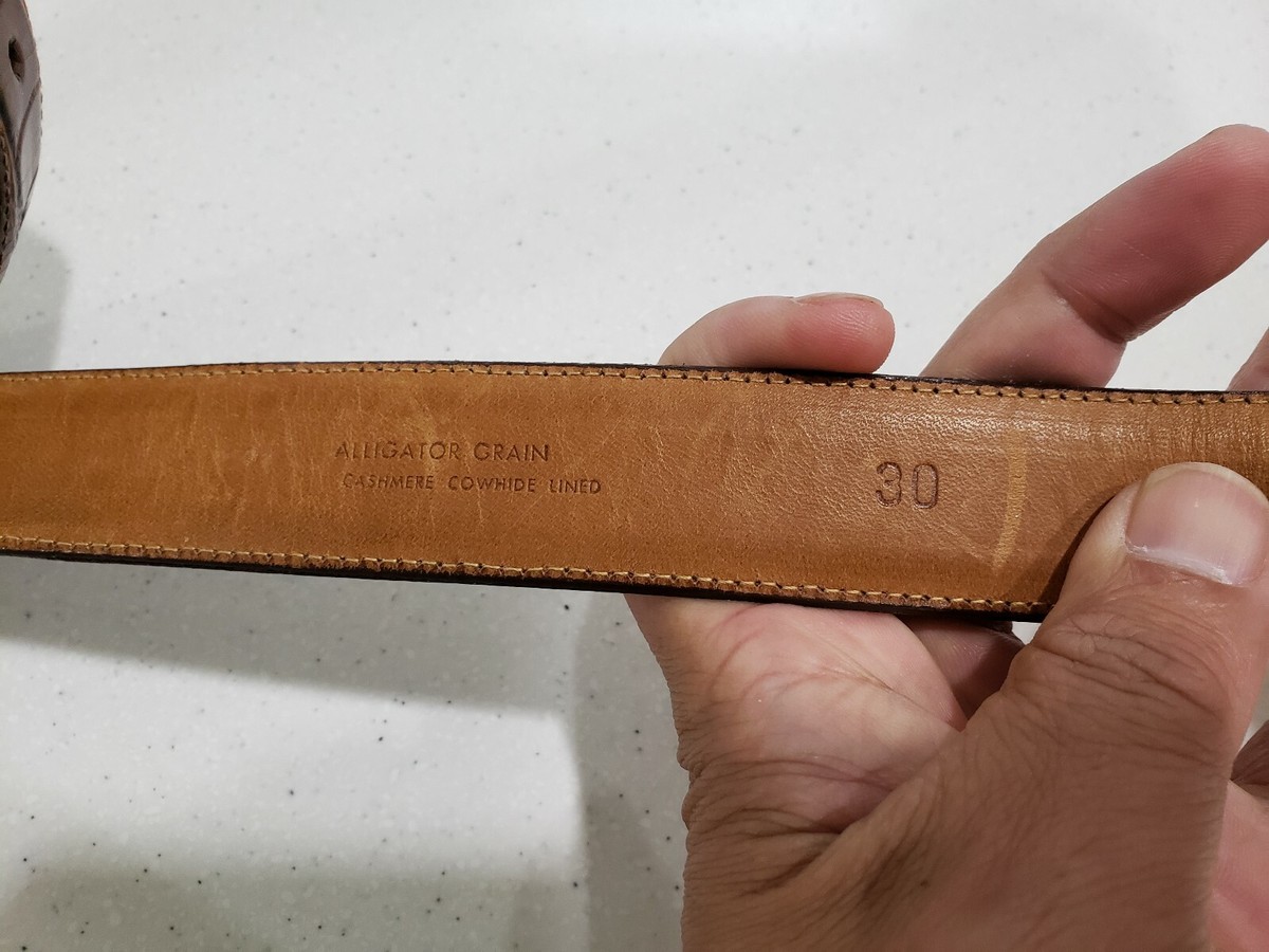 Cowhide Western Vintage Steve Blinn Design Alligator Grain Black & Brown belts Vintage STEVE BLINN DESIGNS ALLIGATOR GRAIN Cashmere Cowhide  main image 3