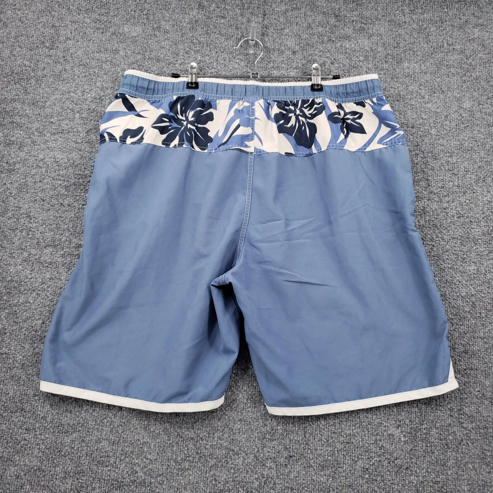 Speedo Board Shorts Para Hombres L Grande Azul Floral Hibisco Traje de Baño Bañador Hawaiano Foto 2 de 4
