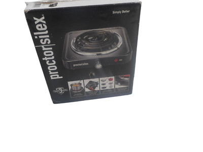 Proctor Silex Single Burner Cooktop Adjustable Temperature Portable Stainless...