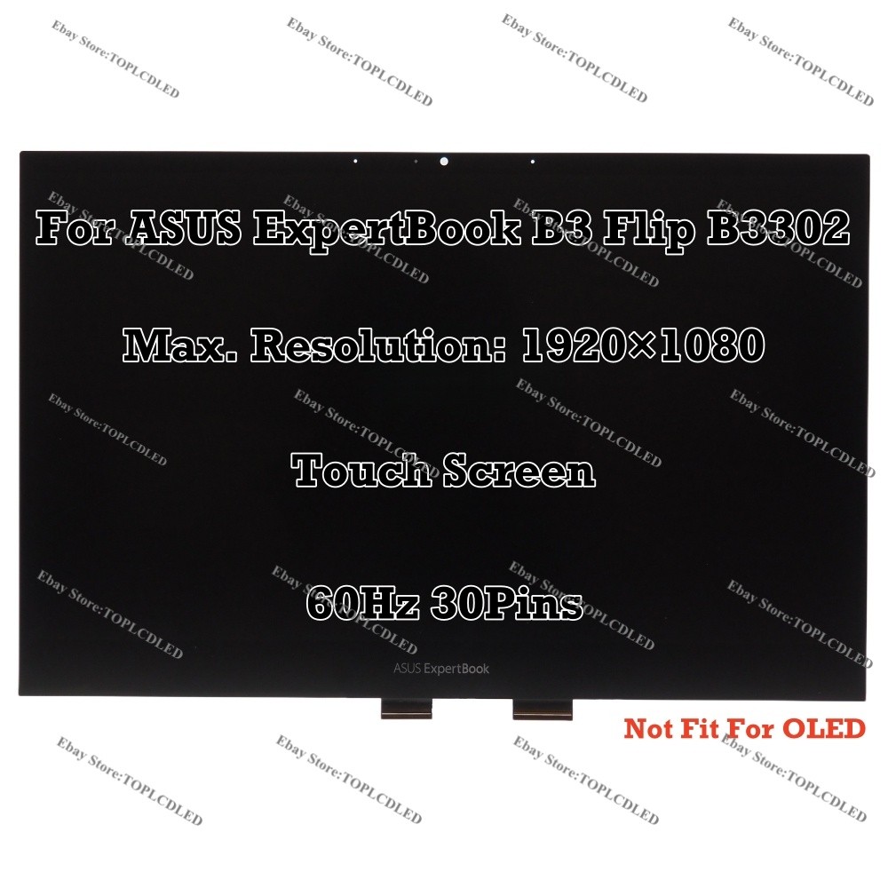 13.3"" ASUS ExpertBook B3 Flip B3302F FHD 60Hz LCD Assembly Touch Screen Display