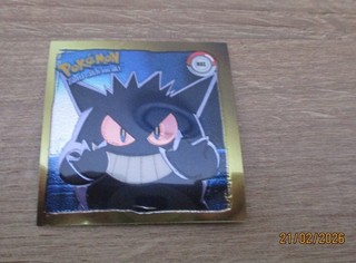 Pokemon Series 1 Sticker Original 1999 Holochrome Sticker Nr. R02 Gengar