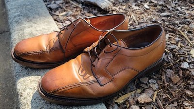 Allen Edmonds Dress Shoes Hillcrest Bicycle Toe Leather Men's 9.5 E Walnut Brown