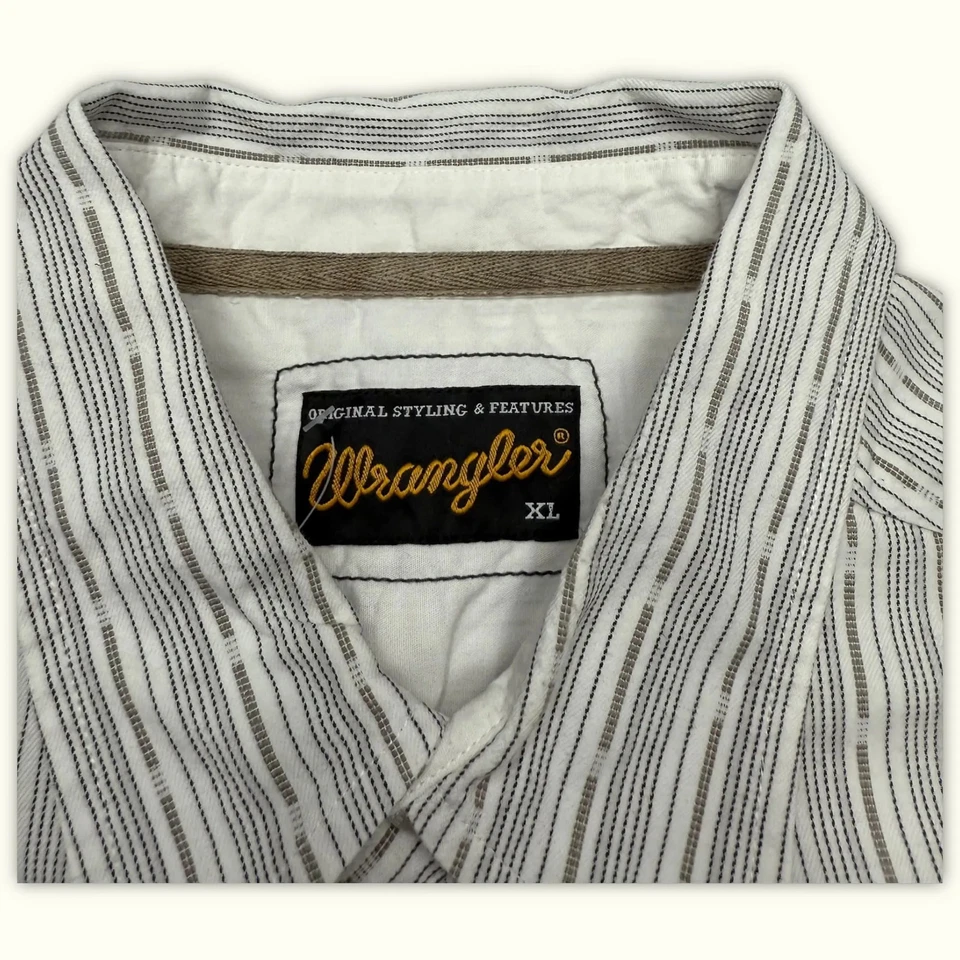 wrangler Camisa de manga larga XL Blanco Excelente Hombres - Imagen 4 de 4