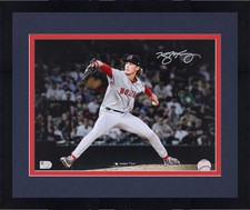 Framed Connelly Early Boston Red Sox Signed 11x14 Pitching in MLB Debut Photo