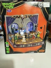 Lemax Spooky Town Halloween Village Wedding Party Skeletons Lights & Sound 2025