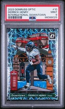 Panini 2023 Donruss Optic International Downtown Derrick Henry #10 PSA 9 Titans