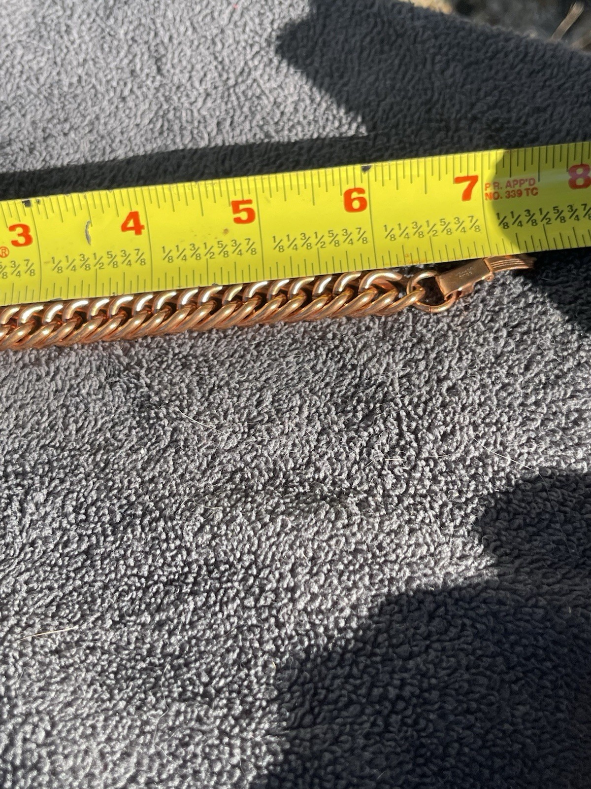 Beautiful Solid Copper Large Curb Chain Link Brac… - image 11