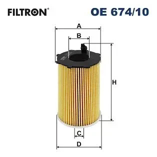 Filtre à huile Cartouche filtrante OE 674/10 FILTRON pour KIA HYUNDAI - Photo 1/4