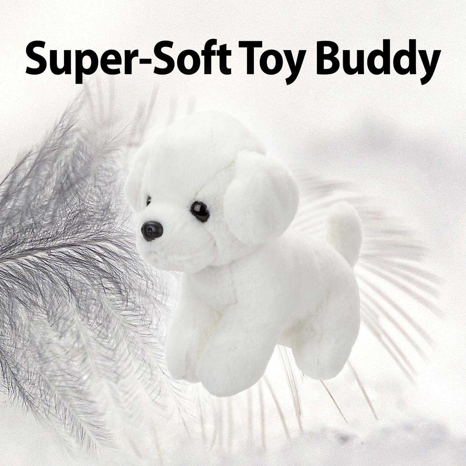 Puppy Soft Toy Cream Puppy 20cm Plush Pet Luxury Pale Sitting Dog