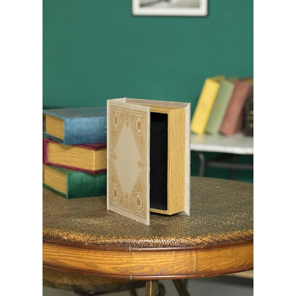 VINTIQUEWISE QI003691.W Trinket Storage Box, Off White, Wood thumbnail 2