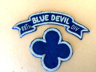 WWII Italian made 88th "Blue Devil" Division Bullion Patch and Tab Rare
