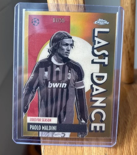 Paolo Maldini 2025-26 Topps Chrome Uefa Last Dance Gold /50 AC Milan