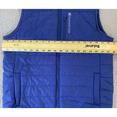 Vineyard Vines Vest Men's Large Puffer Performance Fleece Lined Blue Outdoor - Picture 9 of 10