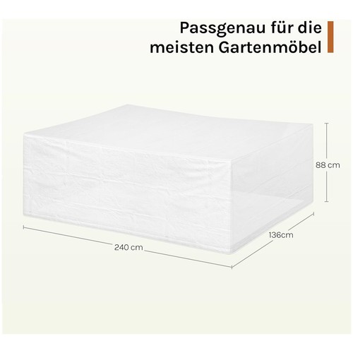 WOLTU Schutzhülle Gartenmöbel Schutzplane PE Abdeckung UV-Beständig Wasserdicht - Bild 30 von 33