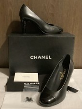 CHANEL Women's Pumps New with box Black Leather Size 8 