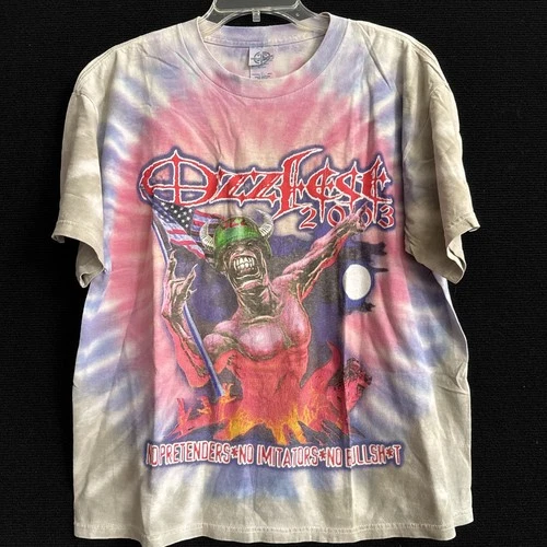 Ozzfest Concert T-Shirt, Size Large Ozzy Osbourne Ozz F 2000s vintage concert t-shirt, vintage, size L, single stitch, B+ condition