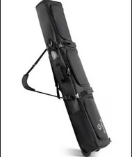 Adjustable Wheeled Ski Bag, Black 65-69 in, 3 Pockets, Zip Closure