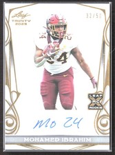 2023 Leaf Trinity #BA-MI1 Mohamed Ibrahim Gold #/50