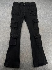 Valabasas Denim Black Stacked Straight Jeans Size 36