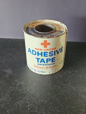 1960's Johnson & Johnson First Aid Tape Tin 2  Vintage Nostalgia