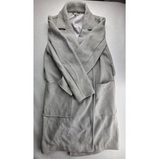 Topshop Gray Long Trench Coat Wrap Size 4