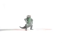 Chinasaur Prehistoric Animals PLASTIC Grey Base GREEN Back Paint Hong Kong