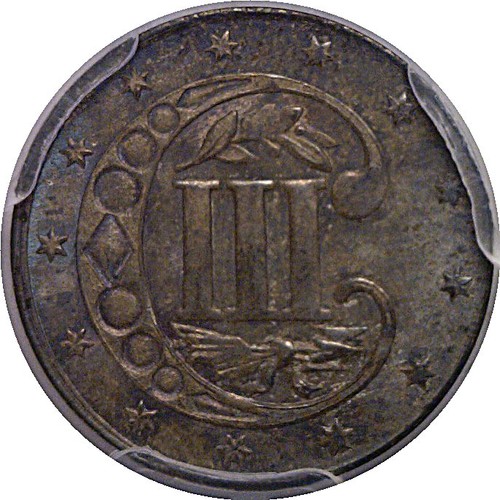 1860 Silver Three Cent PCGS MS-65 CAC - Picture 3 of 3