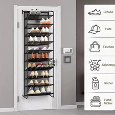 T&uuml;r Schuhregal H&auml;ngend Mesh-T&uuml;rorganizer H&auml;ngeorganizer 10 Etagen Schuhorganizer