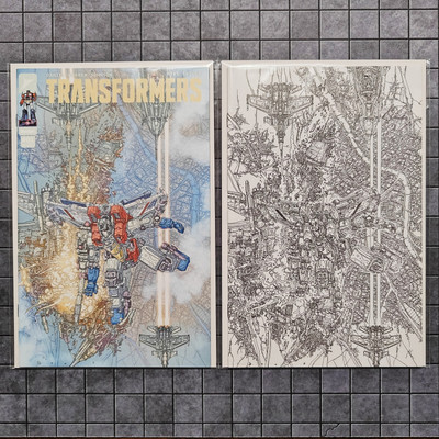 Transformers #1 [5th Printing] Complete Color & B&W 2 Cover Variant Set - NEW NM
