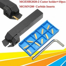 10 MGMN200 Inserts/MGEHR2020-2 20mm Tour Rainurage Parting Off Outil Support
