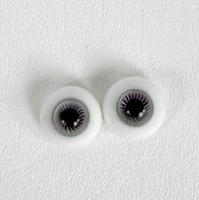 14mm glass BJD doll eyes grey with purple center iris Japan high quality