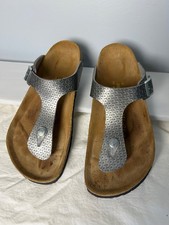 Birkenstock Papillio Gizeh Metallic Silver Cr...