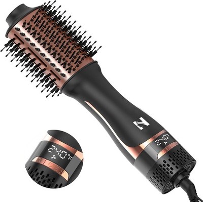 Nicebay Hair Dryer Brush Oval Ceramic Negative Ion Display Screen