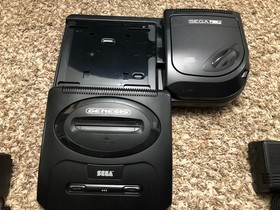 Sega CD Model 2 Console w OEM Controller and OEM AC Adapter Fully cleaned Tested