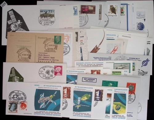 # GERMANY - 102 FDC, COVERS, POSTCARD - SPACE
