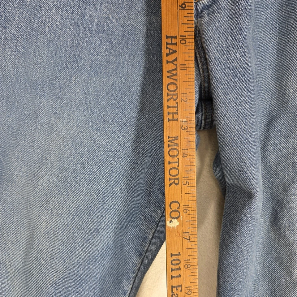 Vtg LL Bean Jeans Mens 35 x 32 Blue Denim Cotton Flannel Lined Pockets Y2k Work  - Image 4 of 4