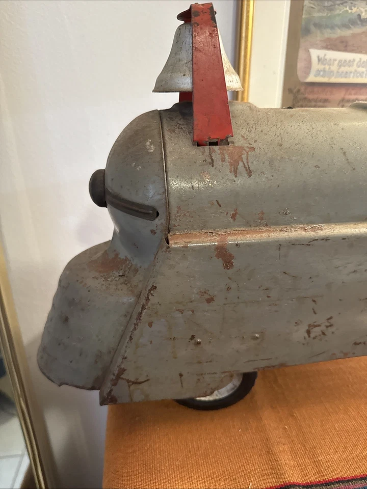 Vtg Antique Marx 3000 Ride On Train Engine Pressed Steel Locomotive 1930s - Image 3 of 4