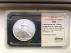 2009 Silver Eagle 1 oz in Littleton Holder Stunning UNC