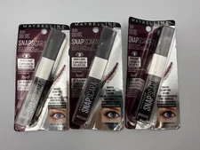 3 PACK Maybelline Snapscara Washable Volume Mascara #320 Black Cherry NEW