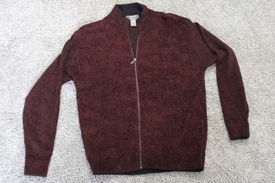 R&R Casuals Mens Sweater Large Cardigan
